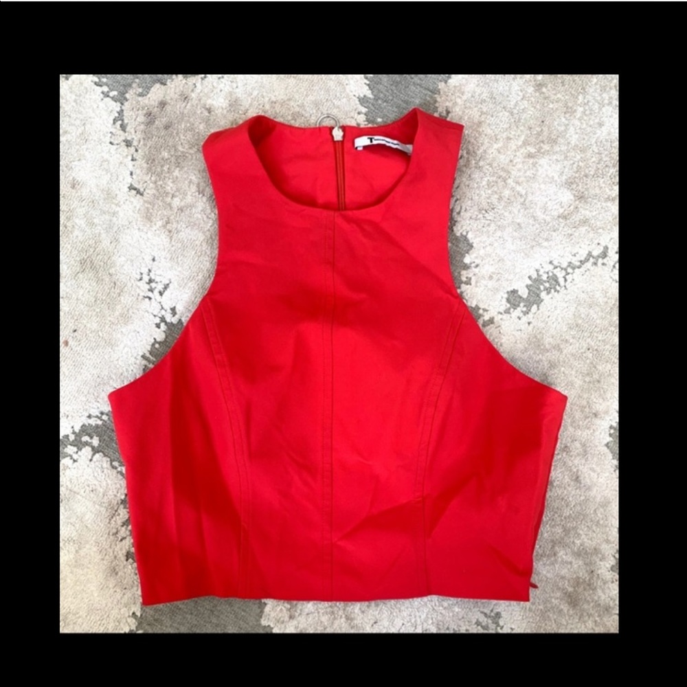 Cropped red top